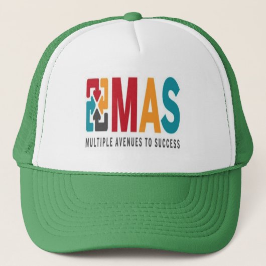 Trucker Hat (groen) Pet (Voorkant)