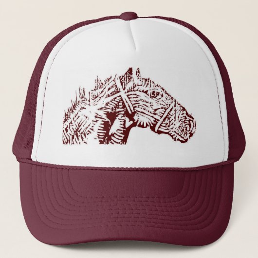 Trucker Hat Maroon 2 Pet (Voorkant)