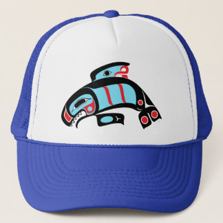 Trucker Hat - Orca Native American Indian Style Trucker Pet