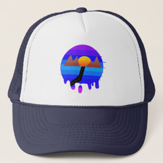 Trucker Hat, Retro Mountain, Sunset, Roadtrip Trucker Pet