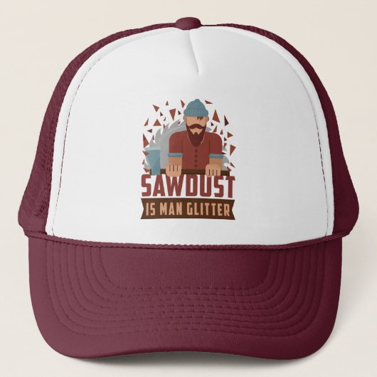 Trucker Hat Sawsel is Man glitter Gift Pet (Voorkant)