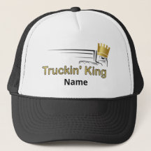 Trucker Hat - "Truckin' King" - Cab-over Semi