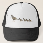 Trucker Hat uit Quail Family Trucker Pet (Voorkant)