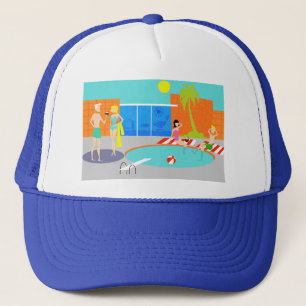 Trucker Hat van Retro Pool Party Trucker Pet