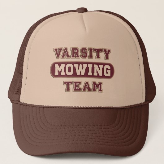 Trucker Hat Varsity Mowing Team Pet (Voorkant)