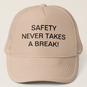 TRUCKER HATS MET VEILIGHEID-SLOGAN. PET