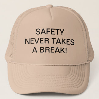 TRUCKER HATS MET VEILIGHEID-SLOGAN. PET