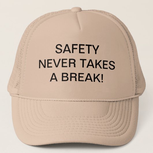 TRUCKER HATS MET VEILIGHEID-SLOGAN. PET (Voorkant)