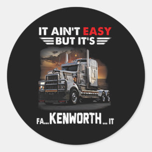 Trucker het is een Fa Kenworth Ronde Sticker