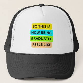 Trucker Hoed wit & zwart SO_THIS_IS_HOW_BEING_GR Pet