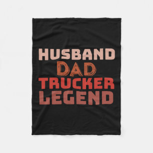 Trucker Legend Vaderdag Trucker Papa Gifts Fleece Deken