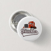 Trucker  logo ronde button 3,2 cm (Voorkant /achterkant)