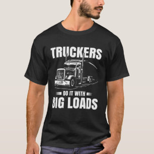 Trucker Mannen Vrachtwagenchauffeur Man Semi Aanha T-shirt