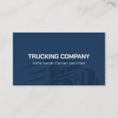 Trucker professionnel Carte de visite bleu marine (Dos)