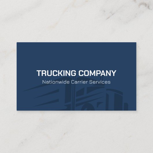 Trucker professionnel Carte de visite bleu marine (Dos)