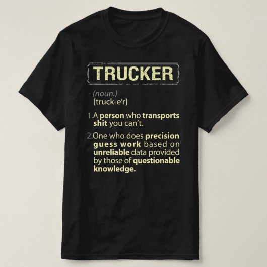 Trucker Real American Definition T-shirt (Design voorkant)