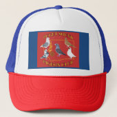 Trucker Style Puget Sound Pigeon Club Logo Pet (Voorkant)