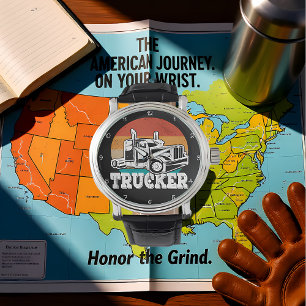 Trucker: Sunset Road, Teal Rand Horloge
