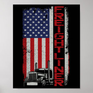 Trucker Truck Driver Halloween Pun Verenigde Stat Poster
