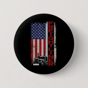 Trucker Truck Driver Halloween Pun Verenigde Stat Ronde Button 5,7 Cm