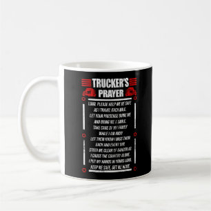 Trucker Truck Driver Trucker's gebed Gods Faith Koffiemok