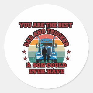 Trucker Vader Zoon Bond Road Family Love Design Ronde Sticker