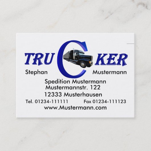 Trucker Visitekaartje (Voorkant)