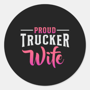 Trucker Vrouw Truckers Vrouw Liefde Truck Grappig Ronde Sticker
