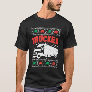 Trucker Xmas Truck Lelijke Kersttrui Voor Mannen T-shirt