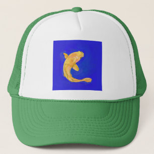 Truckerhoed met oranje vis  trucker pet