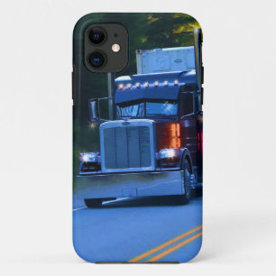 Truckers, Big Rig Cargo Truck Art iPhone 11 Hoesje