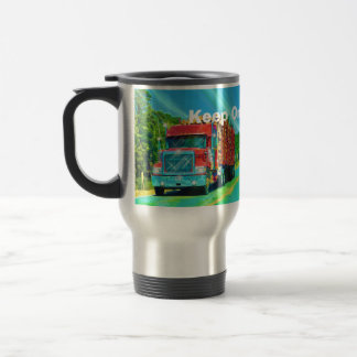 Truckers Big Rig Logging Truck Coffee Mok