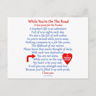 Trucker's Love Poem Briefkaart
