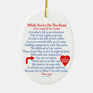 Trucker's Love Poem Keramisch Ornament