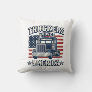 Truckers Move America Vintage Truck T-shirt Ontwer Kussen