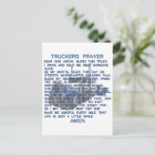Truckers Prayer Briefkaart (Staand voorkant)