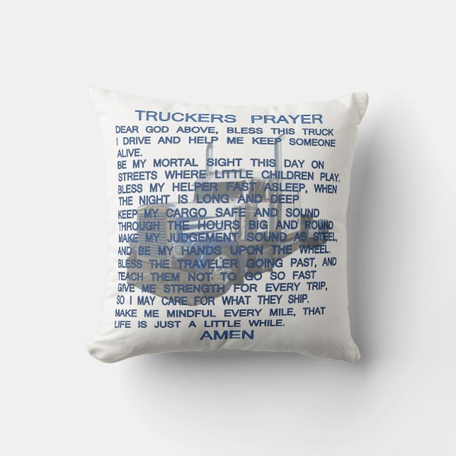 Truckers Prayer Kussen (Voorkant)