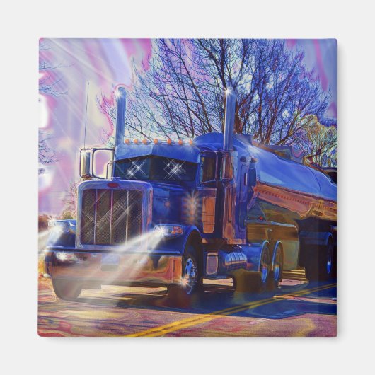 Truckers Tanker Truck Zwaar transport cadeau Magneet (Voorkant)