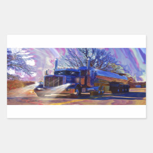 Truckers Tanker Truck Zwaar transport cadeau Rechthoekige Sticker