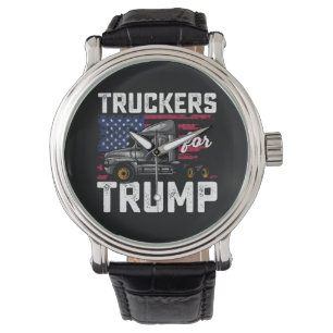 Truckers Voor Trump Presidentiële Verkiezing Vinta Horloge