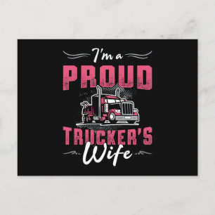 Truckers Vrouw Ik ben een trotse Trucker's Vrouw T Briefkaart