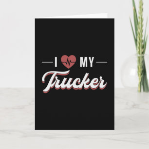 Truckers vrouw ik hou van mijn trucker vrouw liefd kaart
