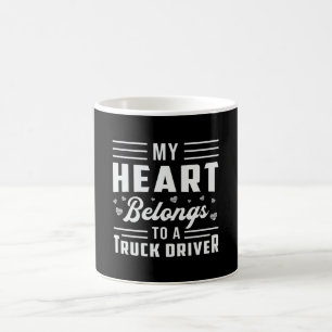 Truckers Vrouw Mijn hart behoort toe aan een vrach Koffiemok