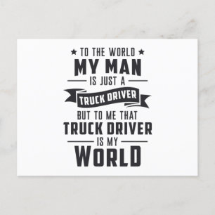 Truckers vrouw mijn Man is gewoon een vrachtwagenc Briefkaart