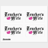 Trucker's vrouw rechthoekige sticker (Vel)