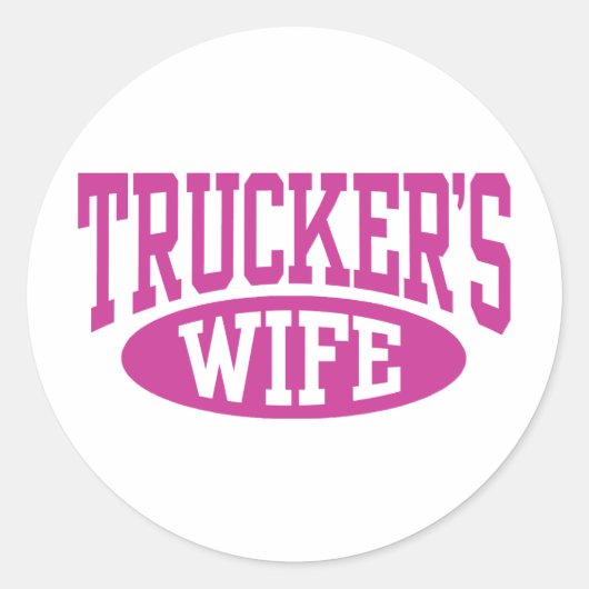 Trucker's vrouw ronde sticker (Voorkant)