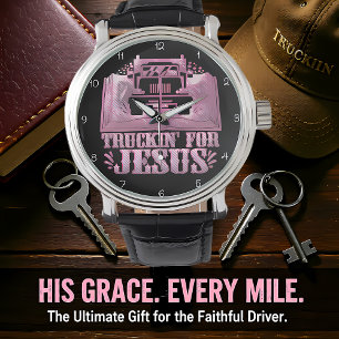 Truckin' Voor Jezus: Roze Geloof Horloge