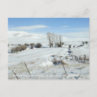 Trucking Interstate 80 Rawlins Wyoming USA Briefkaart