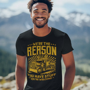 Trucking trots getoond door artistiek ontwerp t-shirt