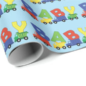 Trucks Baby shower Schattige Cadeaupapier (Rol Hoek)